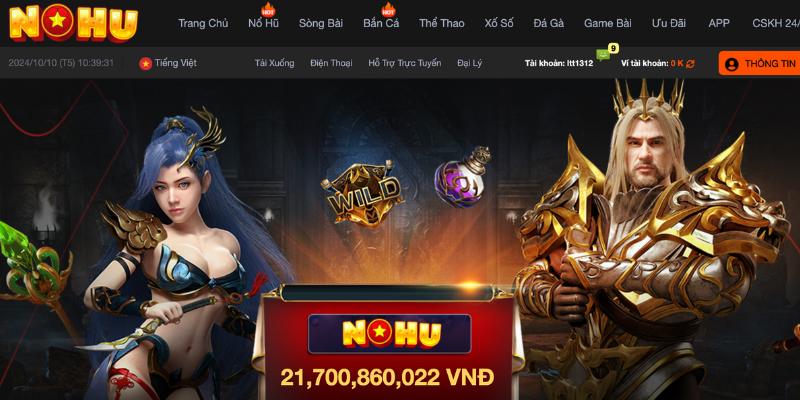 Giao diện game nổ hũ được sáng tạo sinh động, bắt mắt